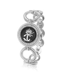 Just Cavalli | Metallic Jc Stud - Crystal Framed Logo Dial Bracelet Watch | Lyst
