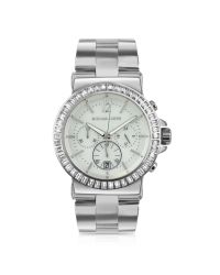 Michael Kors - Metallic Oversized Chronograph Watch with Glitz - Lyst