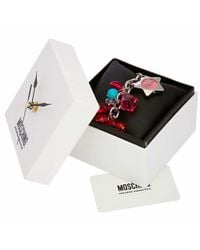 Moschino | Time For Holiday - Pink Stainless Steel Charm Bracelet Watch | Lyst