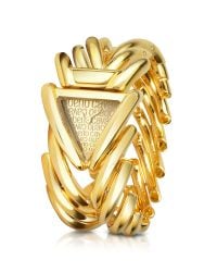 Roberto Cavalli - Metallic Spike - Gold Plated Dress Bracelet Watch - Lyst