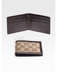 Gucci | Brown Mini Bi-fold Wallet for Men | Lyst
