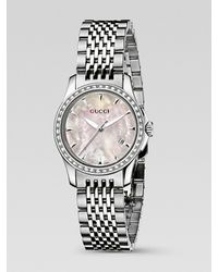 Gucci | Metallic G-timeless Stainless Steel Bracelet Diamond Watch | Lyst
