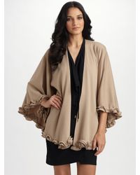 Ilana Wolf | Brown Jersey Ruana | Lyst
