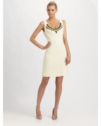 MILLY | White Kaylee Beaded Dress | Lyst