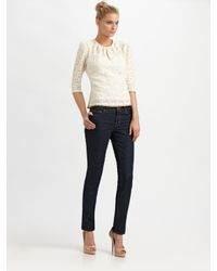 MILLY | White Caterina Puff Sleeve Top | Lyst