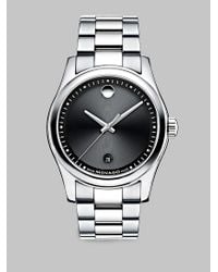 Movado | Metallic Sportivo Stainless Steel Museum Dial Watch | Lyst