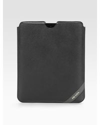 Prada Leather Case For Ipad in Black for Men | Lyst  