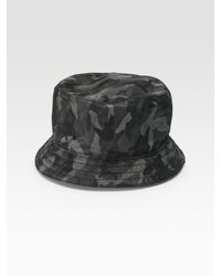 Prada | Gray Tessuto Nylon Bucket Hat for Men | Lyst