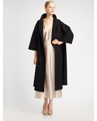 Rochas | Black Doubleface Trapeze Coat | Lyst