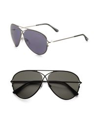 Tom Ford | Gray Peter Aviator Sunglasses for Men | Lyst