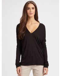 Vince | Black V-Back Top | Lyst