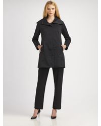 Eileen Fisher | Black Cotton/nylon Jacket | Lyst