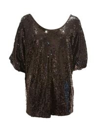 Rachel Zoe | Brown Minelli Sequin Top | Lyst