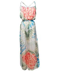 Thakoon | Pink Cabbage Rose Long Tank Dress | Lyst