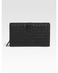 Bottega Veneta | Black Tab Continental Wallet | Lyst