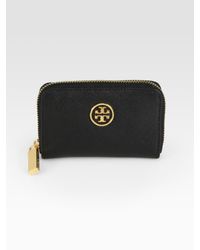 Tory Burch | Black Robinson Zip Coin Case | Lyst