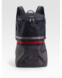 Gucci | Blue Nylon Diamante Backpack for Men | Lyst