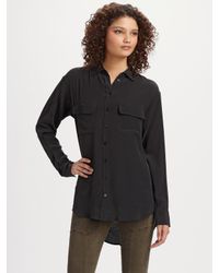 Equipment | Black Signature Silk Shirt | Lyst