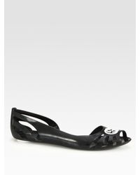 Gucci | Black Marola Jelly Logo Sandals | Lyst