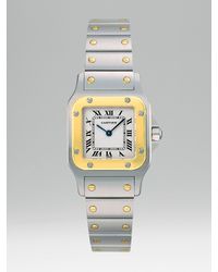 Cartier | Metallic Santos Galbee Stainless Steel and 18k Yellow Gold Watch On Bracelet, Small | Lyst