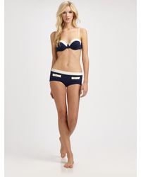 Nanette Lepore | Blue Retro Bandeau Bikini Top | Lyst