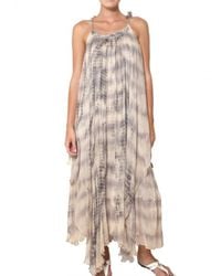 Mes Demoiselles | Gray Layered Batik Georgette Long Dress | Lyst