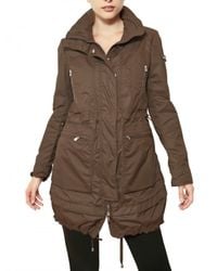Peuterey | Brown Fox Hill Nylon Parka Trench Coat | Lyst