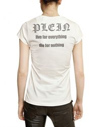 Philipp Plein | Swarovski Snow White Print Jersey Tshirt | Lyst