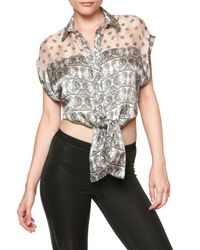 Balmain | White Bandana Crop Top | Lyst