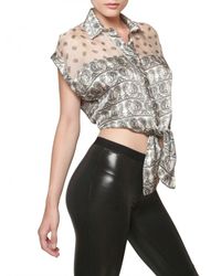 Balmain | White Bandana Crop Top | Lyst