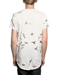 Ann Demeulemeester | White Hummingbird Print Jersey T-shirt for Men | Lyst
