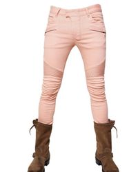 Balmain | Pink 17cm Coloured Denim Biker Jeans for Men | Lyst