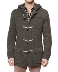 Closed | Gray Knit Wool Montgomery Sweater for Men | Lyst