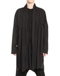 Damir Doma | Black Raw Cut Cotton Poplin Trench Coat for Men | Lyst