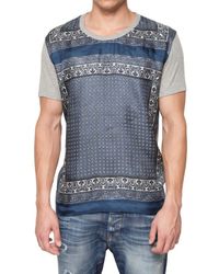 Dolce & Gabbana | Blue Silk & Cotton Jersey T-shirt for Men | Lyst