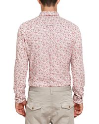 Dolce & Gabbana | Red Flower Printed Muslin Cotton Shirt for Men | Lyst