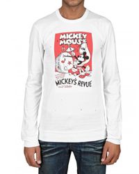 Dolce & Gabbana | White Mickey Mouse Long Sleeve Jersey T-shirt for Men | Lyst
