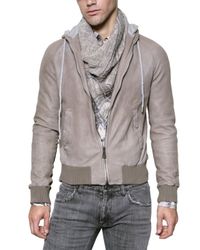 Dolce & Gabbana | Gray Washed Nappa Leather Jacket for Men | Lyst