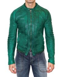 Dolce & Gabbana | Green Dyed Washed Nappa Leather Jacket for Men | Lyst