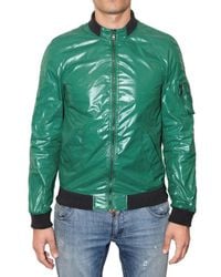 Dolce & Gabbana | Green Shiny Nylon Sport Jacket for Men | Lyst