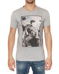 Dolce & Gabbana | Gray Elvis Presley Printed Jersey T-shirt for Men | Lyst