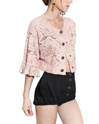Dolce & Gabbana | Natural Jewelled Cotton Lace Jacket | Lyst