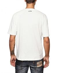DSquared² | White Usa Flag Print Tshirt for Men | Lyst