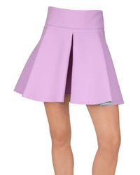 Fausto Puglisi | Purple Flared Wool Crepe Skater Skirt | Lyst