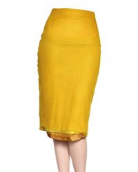 Felicity Brown | Yellow Silk Tulle Pencil Skirt | Lyst