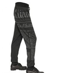 John Galliano | Black Gazette Fleece Jogging Trousers for Men | Lyst