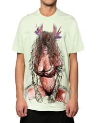 Givenchy | Green Pin Up Printed Jersey Oversized T-shirt for Men | Lyst
