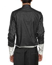 Kris Van Assche | Black Cotton Voile and Poplin Shirt for Men | Lyst
