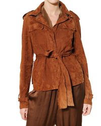 Lanvin | Brown Suede Jacket | Lyst