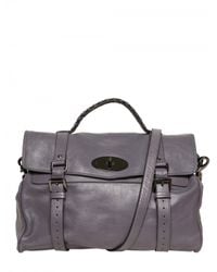 Mulberry | Gray Oversize Alexa Soft Buffalo Leather Top | Lyst